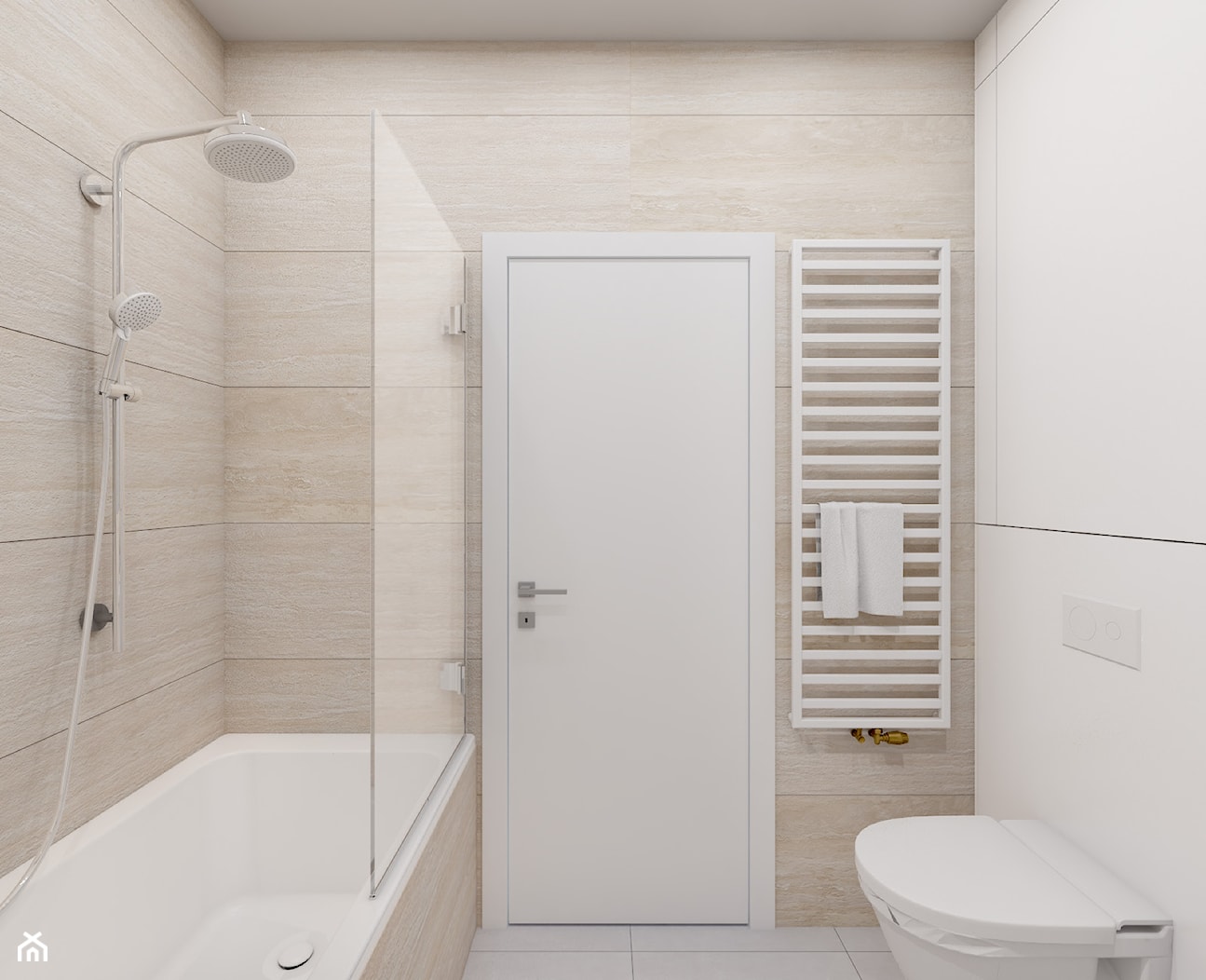 Mała szara łazienka z zabudową na wymiar - zdjęcie od OHHOME - projekty, remonty, meble - Homebook