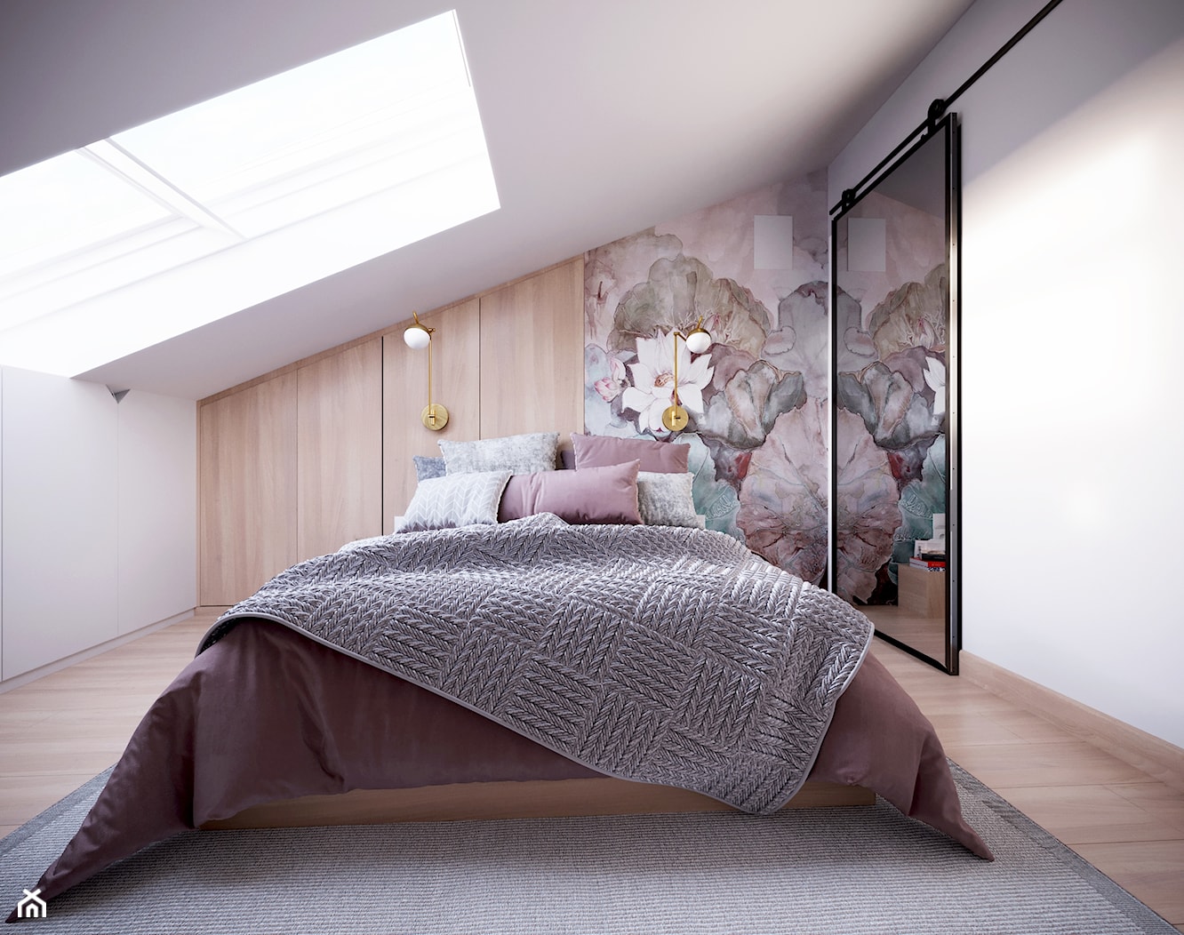 Sypialnia na poddaszu - zdjęcie od OHHOME - projekty, remonty, meble - Homebook