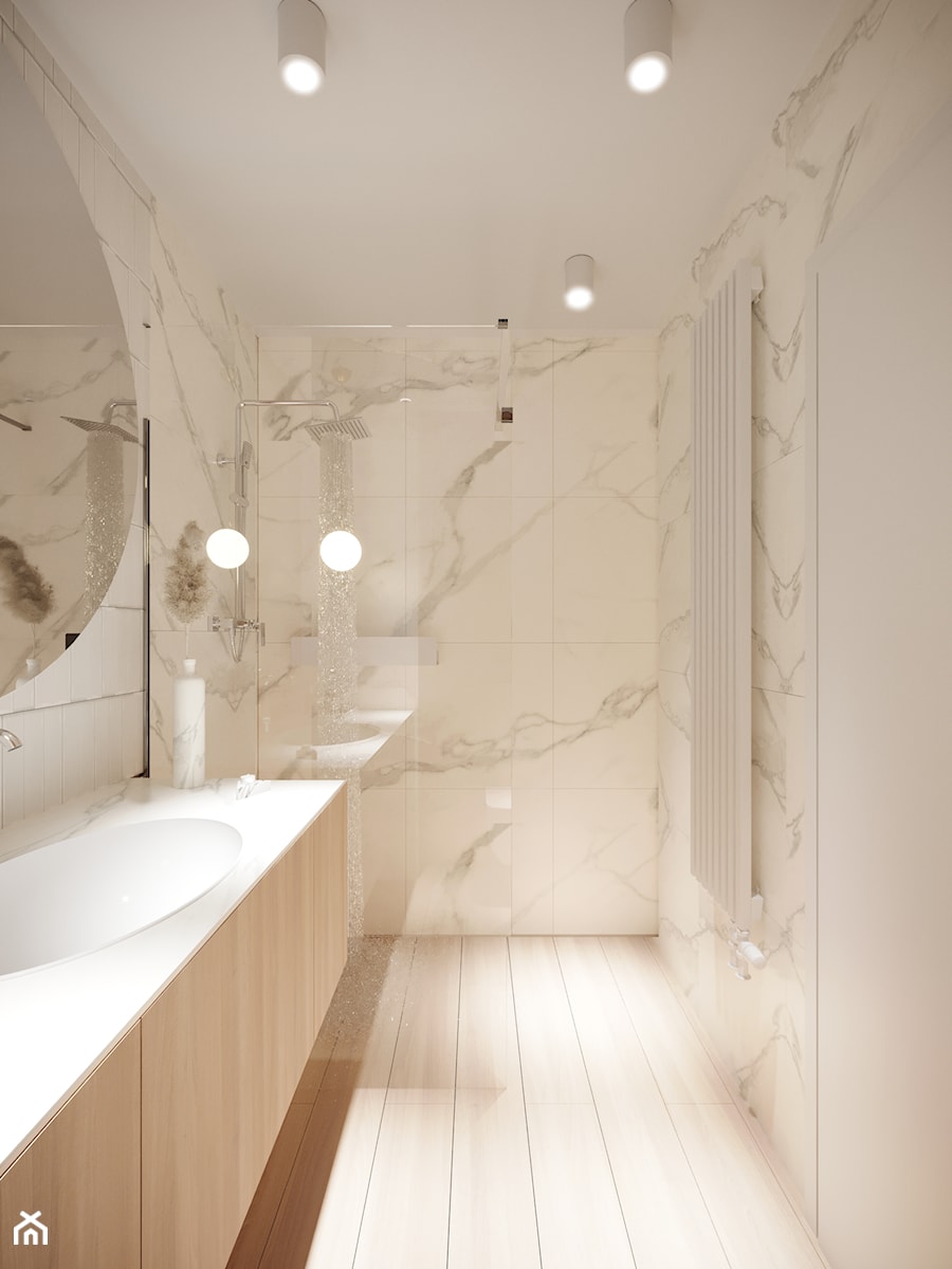 Łazienka dla gości z prysznicem - zdjęcie od OHHOME - projekty, remonty, meble