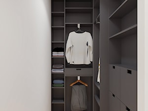 Oddzielna garderoba z otwartymi półkami - zdjęcie od OHHOME - projekty, remonty, meble