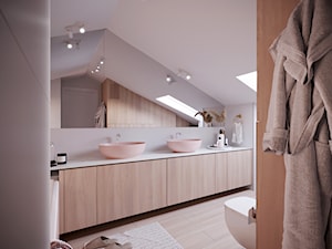 Główna łazienka w skosach - zdjęcie od OHHOME - projekty, remonty, meble