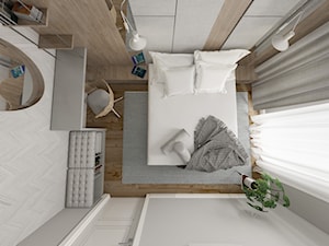 Szara sypialnia - zdjęcie od OHHOME - projekty, remonty, meble