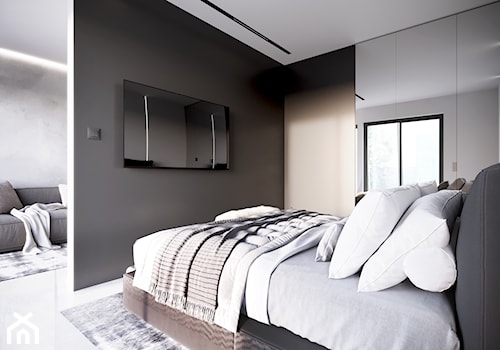 Sypialnia z garderobą na wymiar - zdjęcie od OHHOME - projekty, remonty, meble
