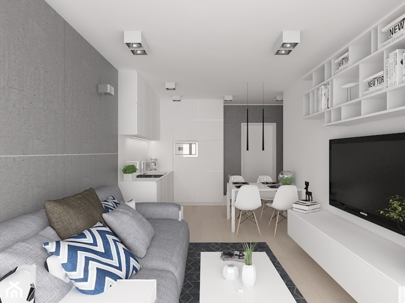 Krowoderska 32 m2 - Salon, styl minimalistyczny - zdjęcie od OHHOME - projekty, remonty, meble - Homebook