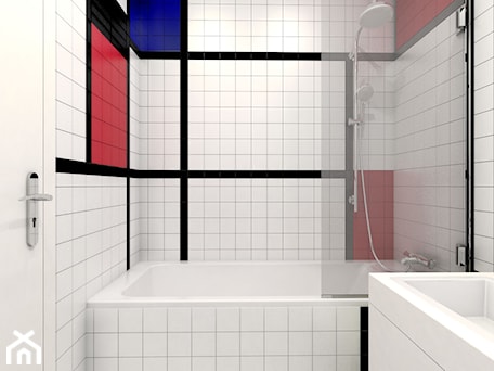 Aranżacje wnętrz - Łazienka: Piet Mondrian - OHHOME - projekty, remonty, meble. Przeglądaj, dodawaj i zapisuj najlepsze zdjęcia, pomysły i inspiracje designerskie. W bazie mamy już prawie milion fotografii!