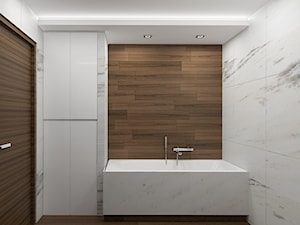 Łazienka z marmurowymi płytkami - zdjęcie od OHHOME - projekty, remonty, meble