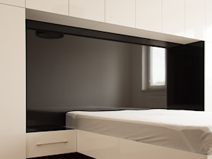 Biało-czarna sypialnia - zdjęcie od OHHOME - projekty, remonty, meble