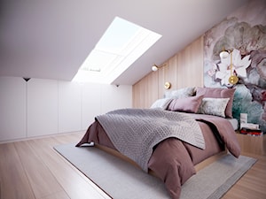 Sypialnia z zabudową skosów - zdjęcie od OHHOME - projekty, remonty, meble