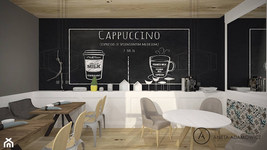 kawiarnia - koncepcja 3 - zdjęcie od Aneta Adamowicz architektura wnętrz