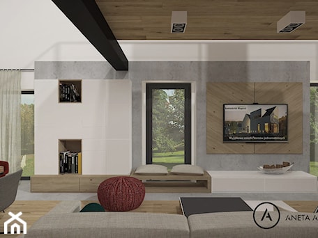 Aranżacje wnętrz - Salon: dom mieszkalny - koncepcja 3 - Aneta Adamowicz architektura wnętrz. Przeglądaj, dodawaj i zapisuj najlepsze zdjęcia, pomysły i inspiracje designerskie. W bazie mamy już prawie milion fotografii!