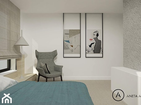Aranżacje wnętrz - Sypialnia: dom jednorodzinny - koncepcja 2 - Aneta Adamowicz architektura wnętrz. Przeglądaj, dodawaj i zapisuj najlepsze zdjęcia, pomysły i inspiracje designerskie. W bazie mamy już prawie milion fotografii!