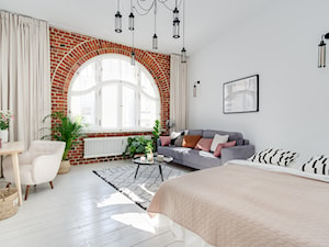 Mieszkanie w secesyjnej kamienicy na Jeżycach - Salon, styl skandynawski - zdjęcie od Studio Domowe