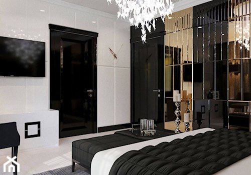 REZYDENCJA POD PŁOCKIEM sypialnia - Średnia sypialnia, styl glamour - zdjęcie od MAJER concept