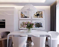 APARTAMENT NOWE BRÓDNO - Średnia biała jadalnia w kuchni, styl nowoczesny - zdjęcie od MAJER concept - Homebook
