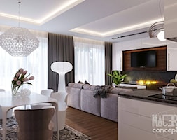 APARTAMENT NOWE BRÓDNO - Mały średni salon, styl nowoczesny - zdjęcie od MAJER concept - Homebook