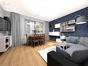 Pokój dzienny w mieszkaniu - Salon, styl nowoczesny - zdjęcie od dopracownia architektoniczna