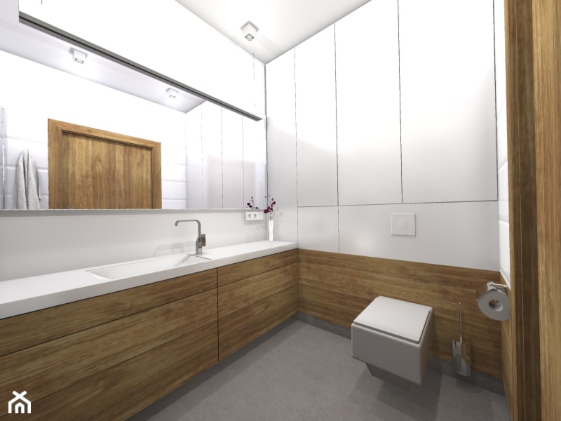 łazienka dla gości w domu jednorodzinnym - zdjęcie od dopracownia architektoniczna