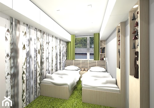 sypialnia w mieszkaniu w Katowicach - zdjęcie od dopracownia architektoniczna