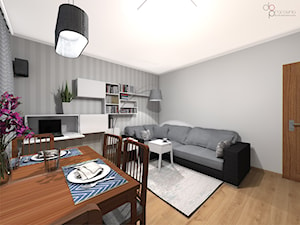 Pokój dzienny w mieszkaniu - Salon, styl skandynawski - zdjęcie od dopracownia architektoniczna