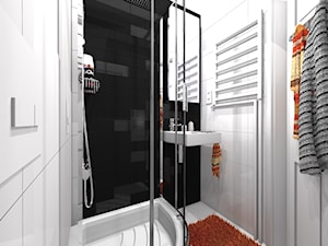 czarno-biała łazienka - zdjęcie od dopracownia architektoniczna
