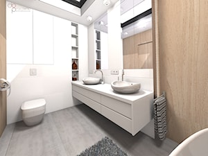 drewniana łazienka - Łazienka, styl skandynawski - zdjęcie od dopracownia architektoniczna