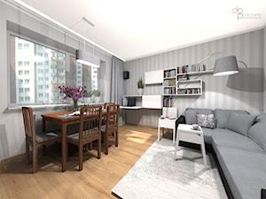 Pokój dzienny w mieszkaniu - Salon, styl skandynawski - zdjęcie od dopracownia architektoniczna