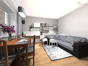 Pokój dzienny w mieszkaniu - Salon, styl nowoczesny - zdjęcie od dopracownia architektoniczna