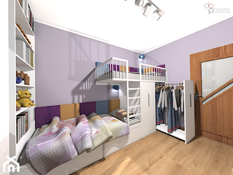 Aranżacje wnętrz - Pokój dziecka: łóżko piętrowe z garderobą w pokoju dzieci - dopracownia architektoniczna. Przeglądaj, dodawaj i zapisuj najlepsze zdjęcia, pomysły i inspiracje designerskie. W bazie mamy już prawie milion fotografii!