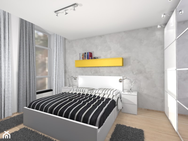 Sypialnia zaaranżowana meblami z IKEA - zdjęcie od dopracownia architektoniczna - Homebook