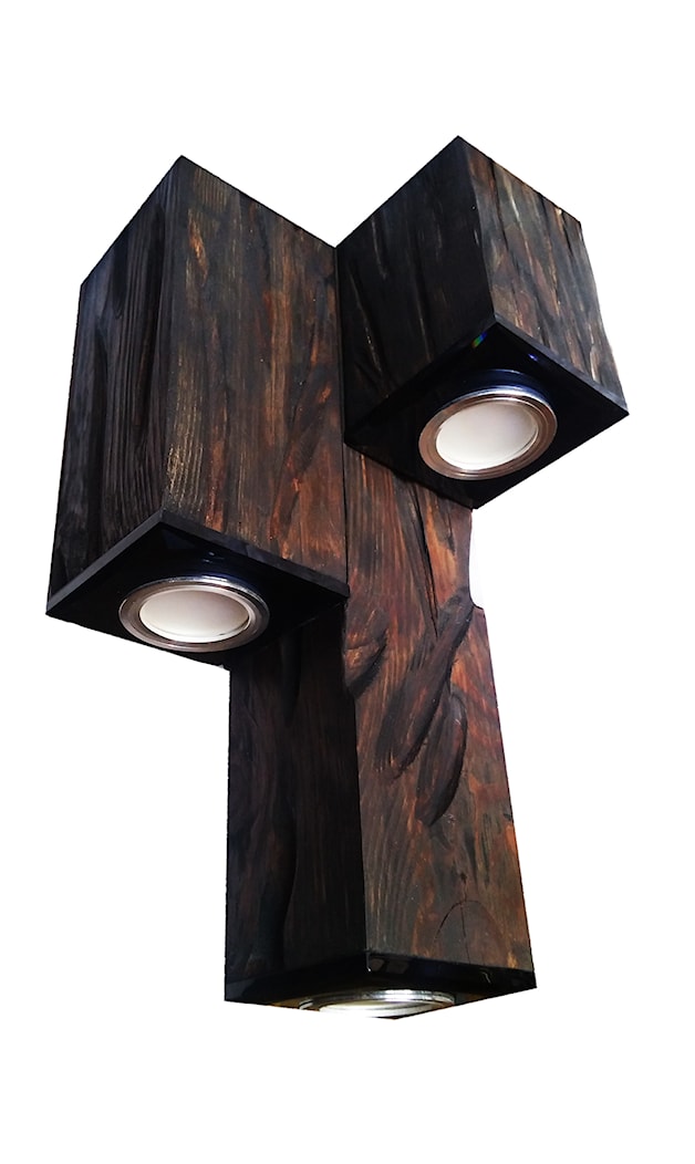 Lampa sufitowa LED postarzane drewno naturalne - zdjęcie od LUKlight - Homebook