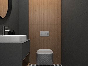 Dom w Gdańsku - Mała bez okna z lustrem łazienka, styl nowoczesny - zdjęcie od Pracownia Projektowa Decoretti - Agata Jachimowicz
