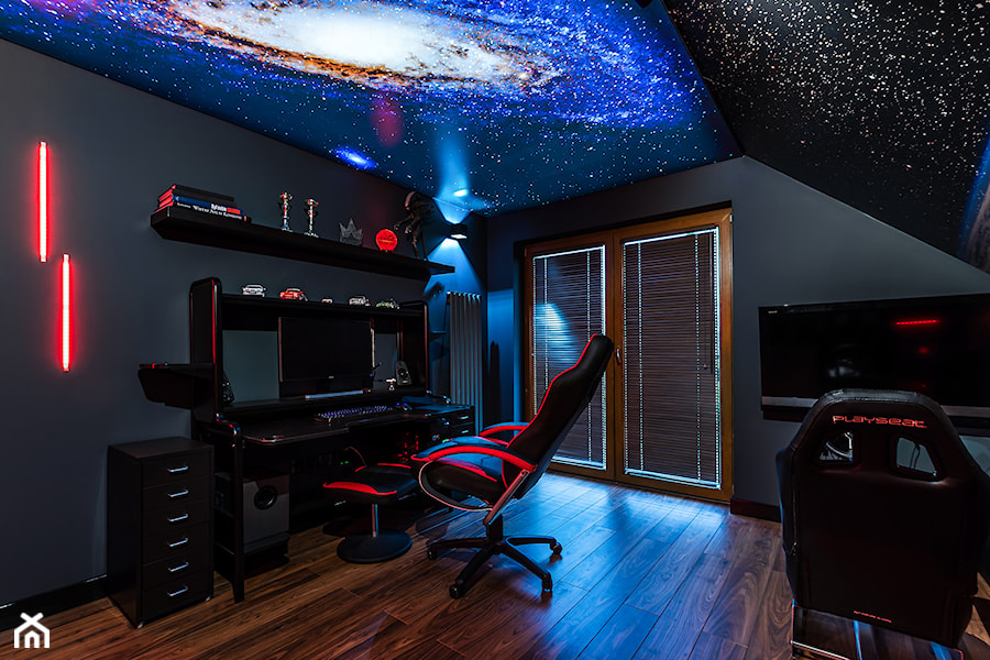 Space Room - Średnie w osobnym pomieszczeniu szare biuro - zdjęcie od Pracownia Projektowa Decoretti - Agata Jachimowicz