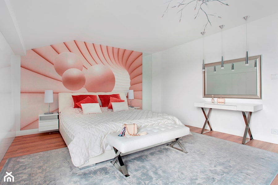 Dom w Straszynie - Sypialnia, styl nowoczesny - zdjęcie od Pracownia Projektowa Decoretti - Agata Jachimowicz