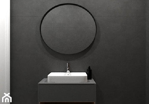 Dom w Gdańsku - Mała bez okna z lustrem łazienka, styl nowoczesny - zdjęcie od Pracownia Projektowa Decoretti - Agata Jachimowicz