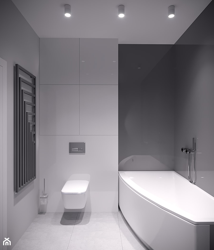 Dom Chełm - Średnia bez okna z punktowym oświetleniem łazienka - zdjęcie od Pracownia Projektowa Decoretti - Agata Jachimowicz