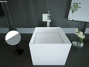 Umywalka Cubo 35 z serii Cristalstone Separado - Łazienka, styl nowoczesny - zdjęcie od Cristalstone