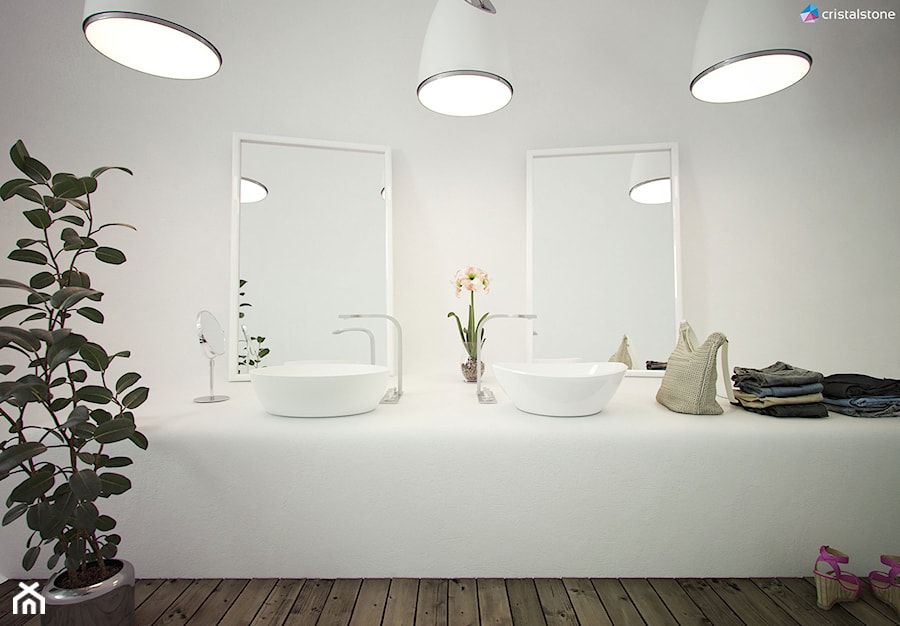 Nablatowe umywalki Cristalstone Separado – Vidrio Tres i Vidrio Dos - Łazienka, styl nowoczesny - zdjęcie od Cristalstone