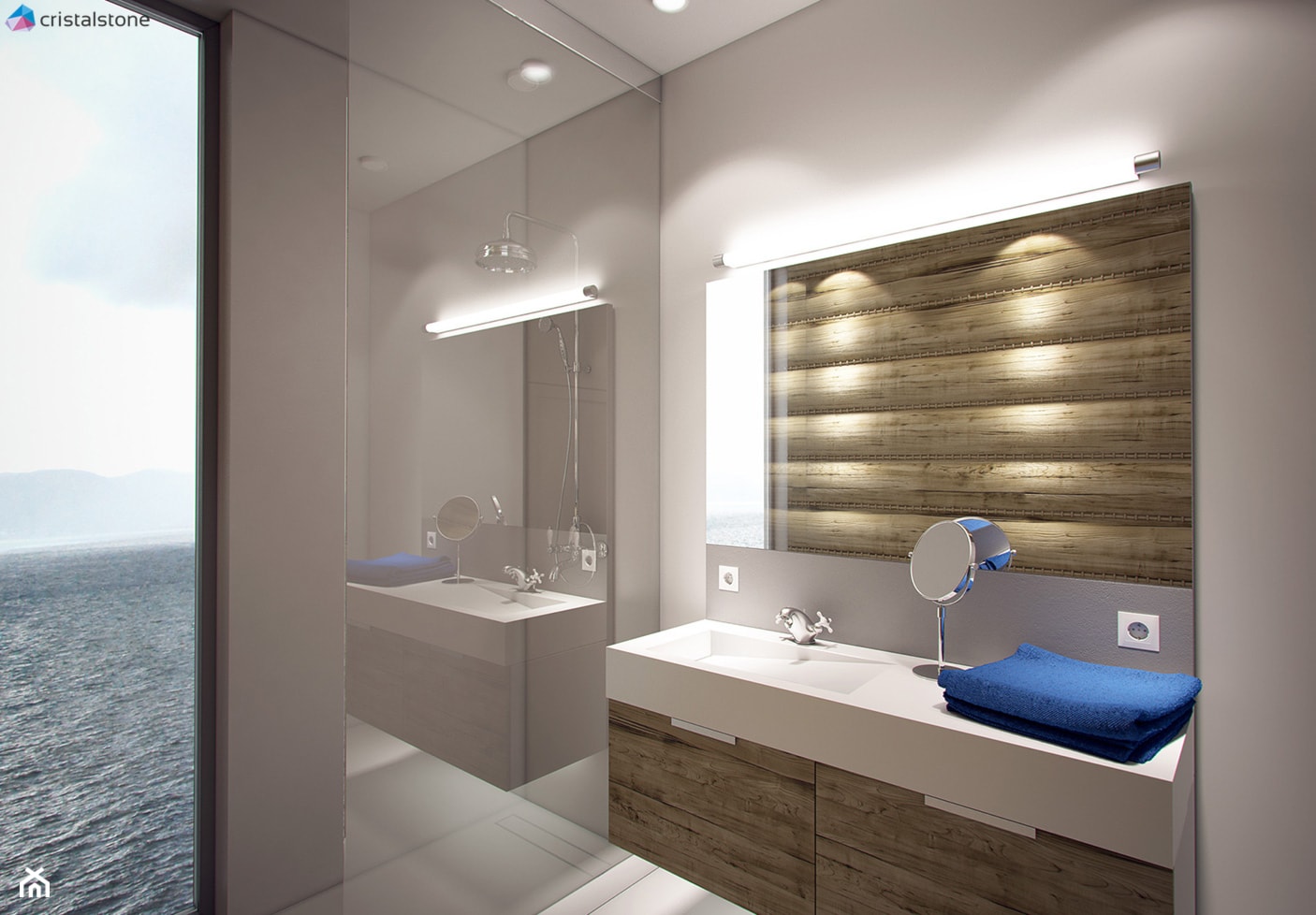 Minimalistyczna łazienka w Lozannie - Łazienka, styl nowoczesny - zdjęcie od Cristalstone - Homebook
