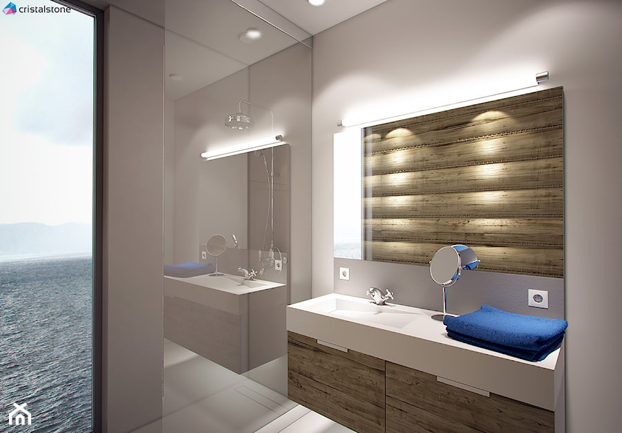 Minimalistyczna łazienka w Lozannie - Łazienka, styl nowoczesny - zdjęcie od Cristalstone