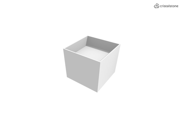Umywalka Cubo 35 z serii Cristalstone Separado - zdjęcie od Cristalstone - Homebook