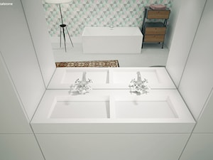 Minimalistyczna łazienka z Sztokholmie