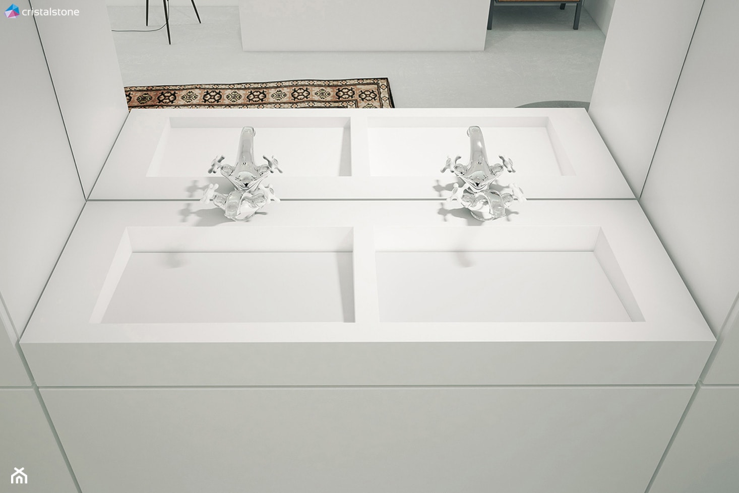 Minimalistyczna łazienka z Sztokholmie - Łazienka, styl nowoczesny - zdjęcie od Cristalstone - Homebook