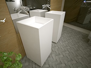 Wolnostojąca umywalka Cristalstone Cubo 85, kolekcja Separado - Łazienka, styl nowoczesny - zdjęcie od Cristalstone