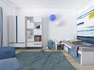 Biało-niebieski pokój dla chłopca. - zdjęcie od COLORATO meble