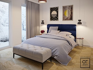Eleganckie wnętrza w domu jednorodzinnym - Średnia biała sypialnia, styl glamour - zdjęcie od O.Fiedorowicz