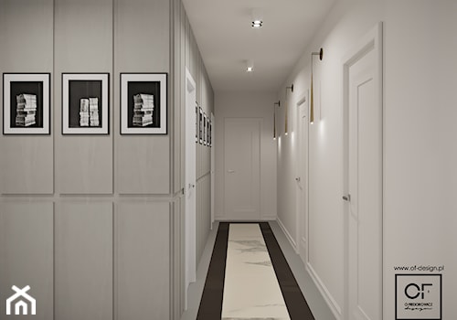 Eleganckie wnętrza w domu jednorodzinnym - Duży szary hol / przedpokój, styl glamour - zdjęcie od O.Fiedorowicz