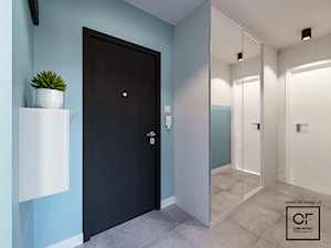 Małe mieszkanie z nutą ekstrawagancji - Średni niebieski hol / przedpokój, styl nowoczesny - zdjęcie od O.Fiedorowicz