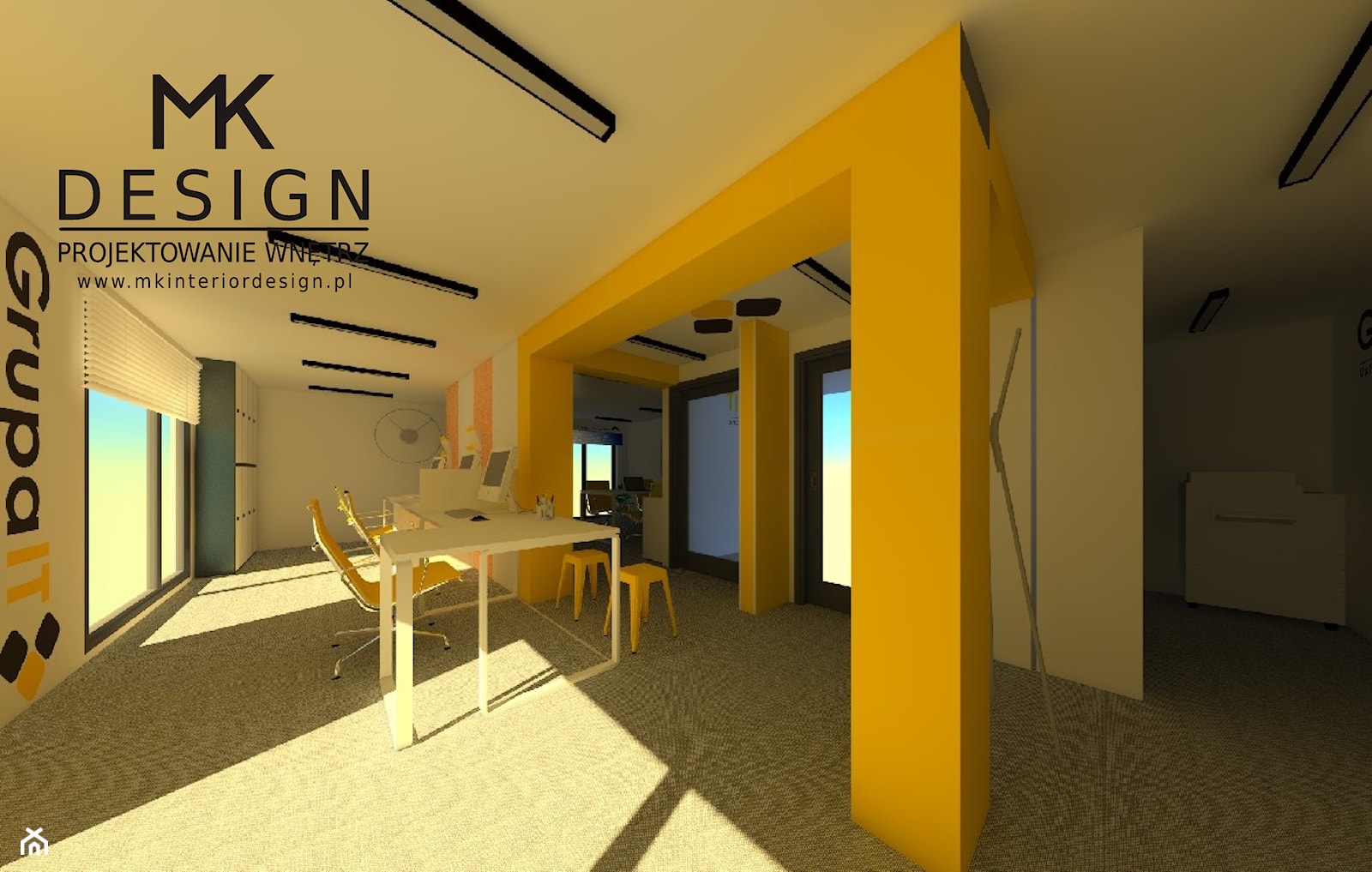 Biuro - zdjęcie od MK DESIGN Projektowanie Wnętrz - Homebook