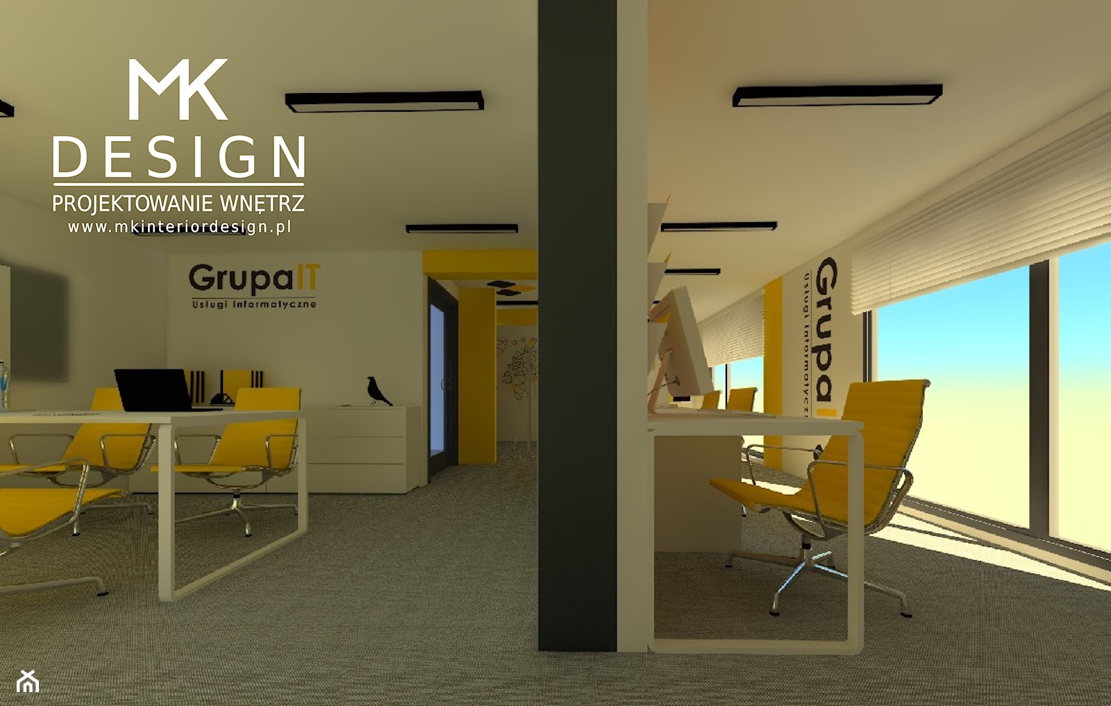 Biuro - zdjęcie od MK DESIGN Projektowanie Wnętrz - Homebook