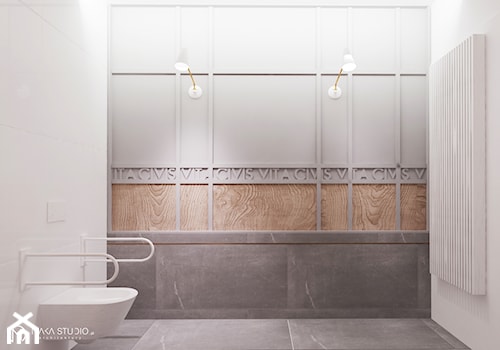 CIV - Średnia bez okna z marmurową podłogą łazienka - zdjęcie od MΛKΛ Studio